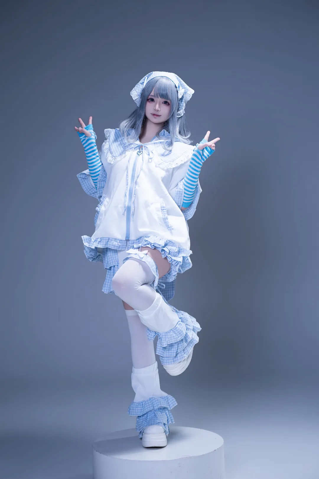 二次元, cosplay, 棚拍, 蓝白穿搭, 萌萌哒 - 第4张