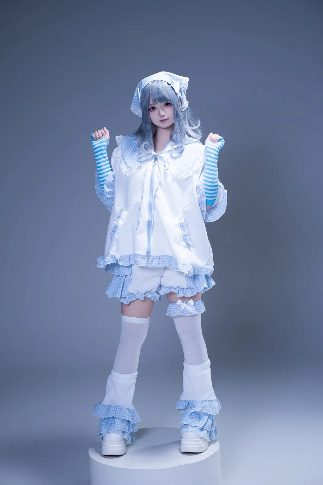 二次元, cosplay, 棚拍, 蓝白穿搭, 萌萌哒 - 第5张