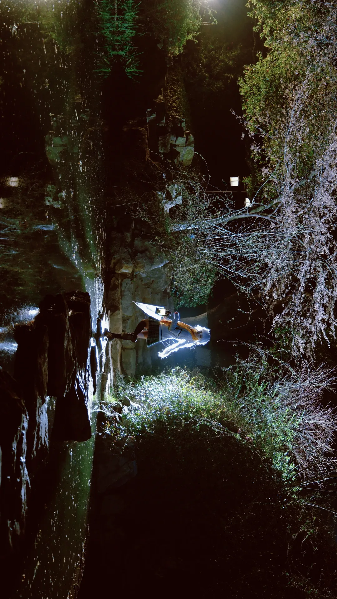 Anime-style photography, Arknights, Casual cosplay, Specter the Unchained cosplay, Night view of cherry blossoms