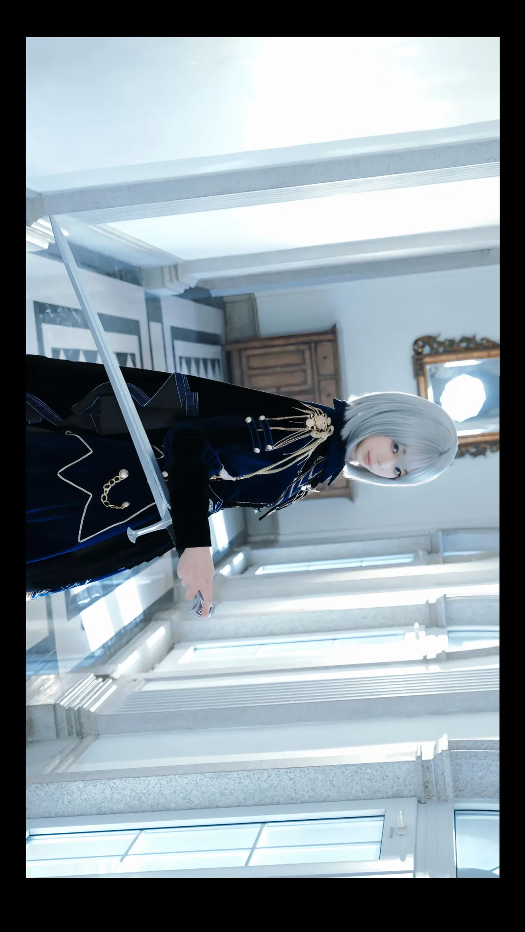二次元, cosplay, lolita, 军lo, 银发 - 第2张