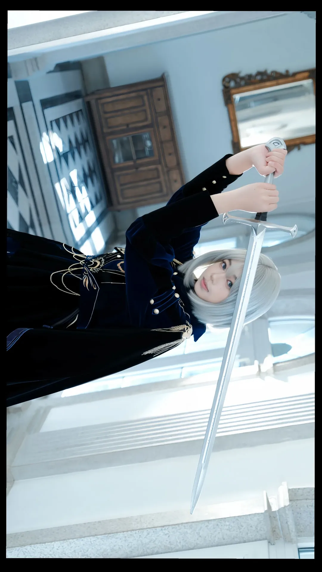 二次元, cosplay, lolita, 军lo, 银发 - 第3张