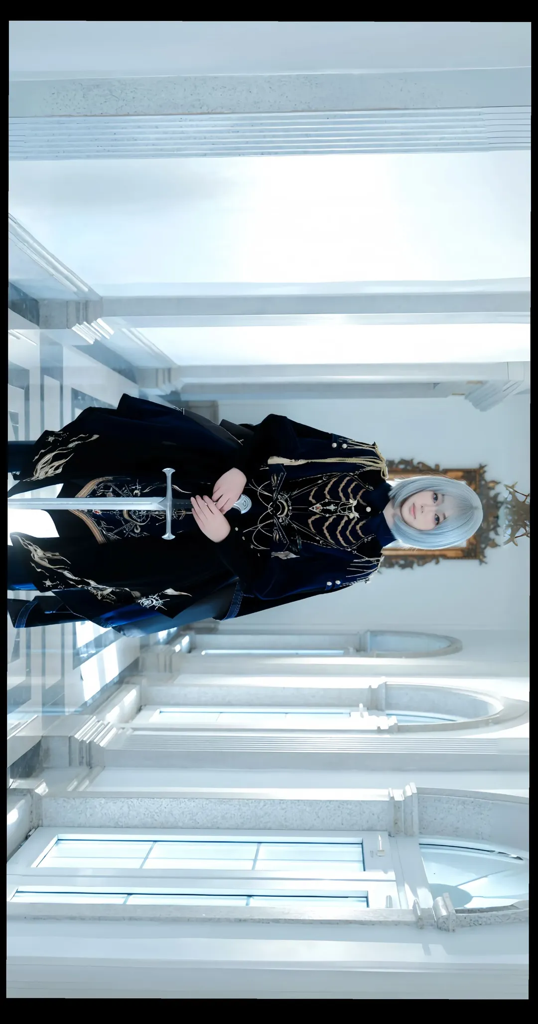 二次元, cosplay, lolita, 军lo, 银发
