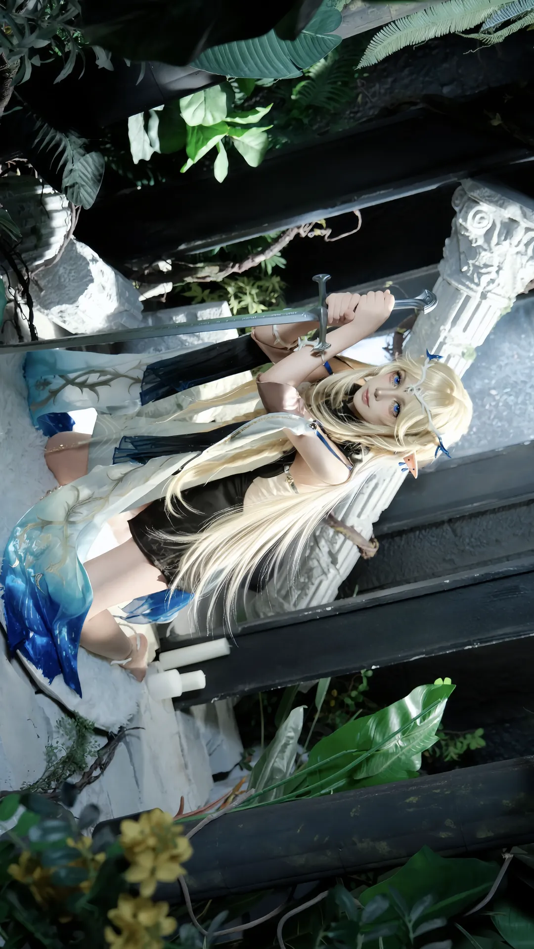 鸣潮, cosplay, 户外摄影, 精灵cos, 卡提西娅cos