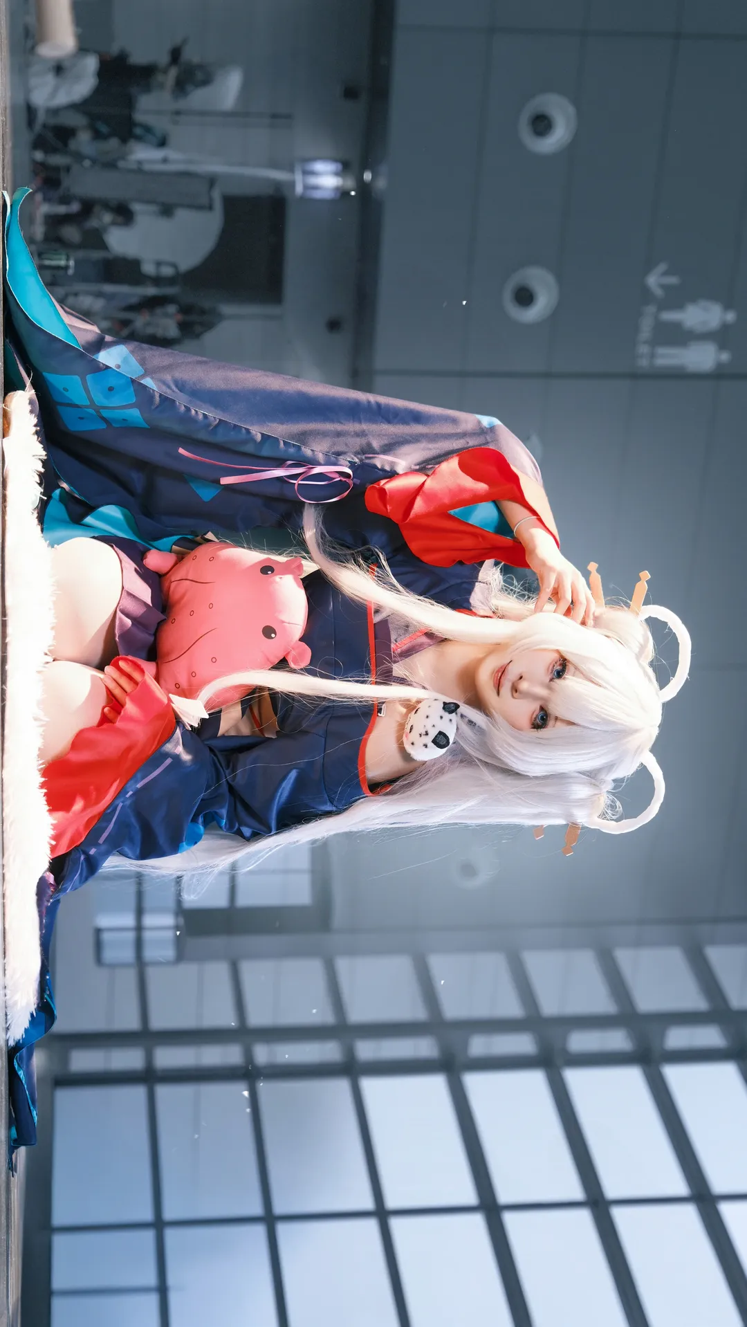 漫展返图, 超时空辉夜姬, cosplay穿搭, 月见八千代cos, 和风白毛