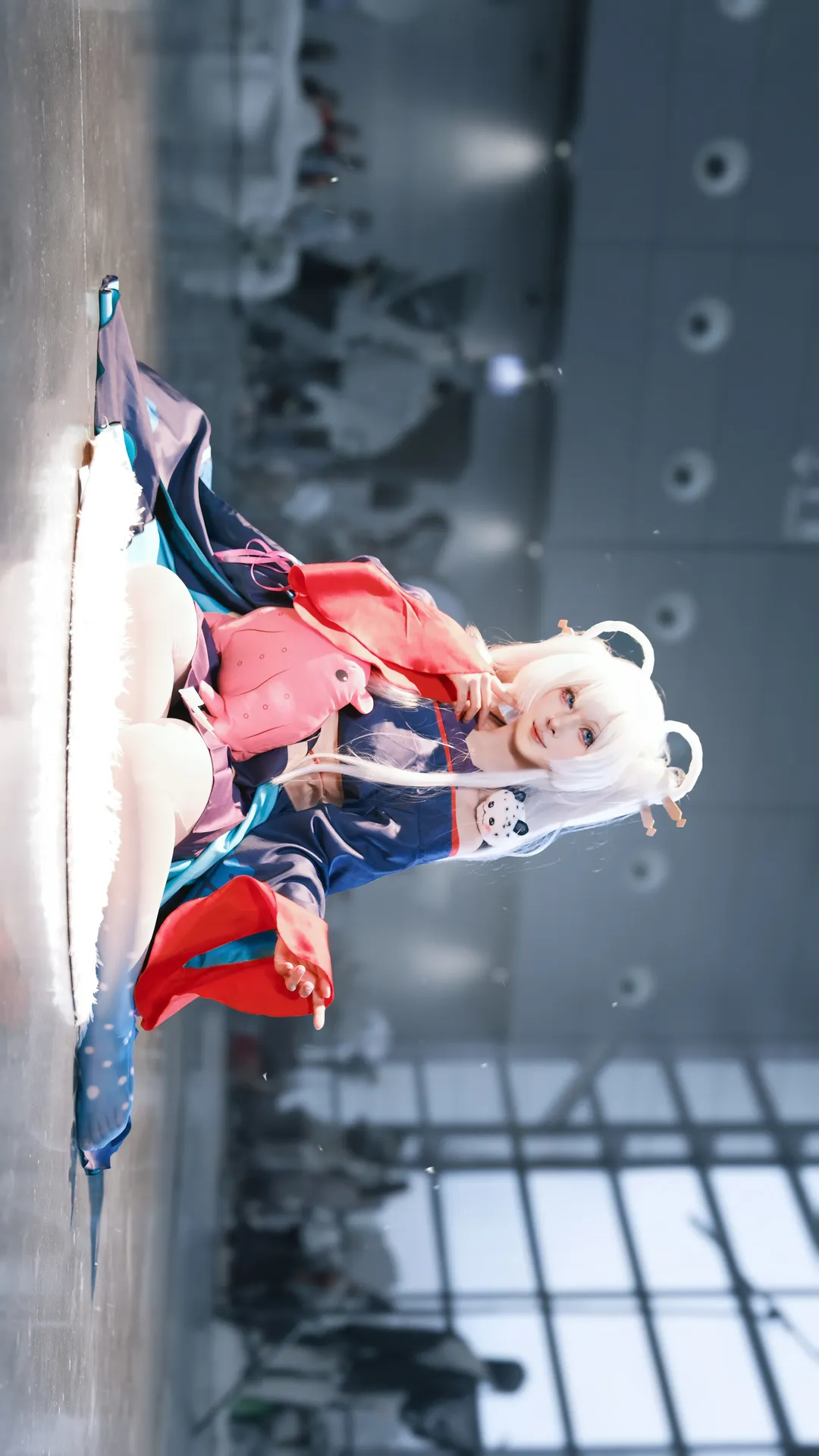 漫展返图, 超时空辉夜姬, cosplay穿搭, 月见八千代cos, 和风白毛 - 第3张