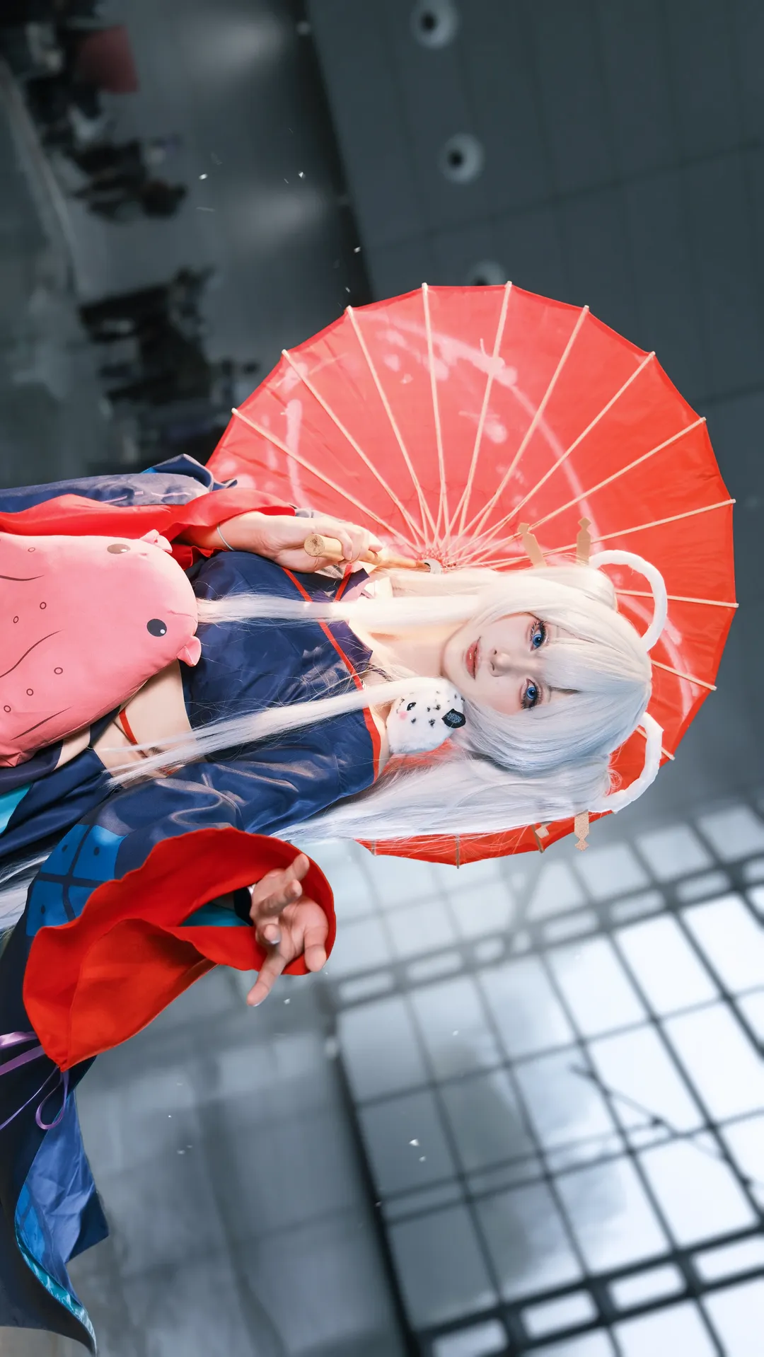 漫展返图, 超时空辉夜姬, cosplay穿搭, 月见八千代cos, 和风白毛 - 第4张