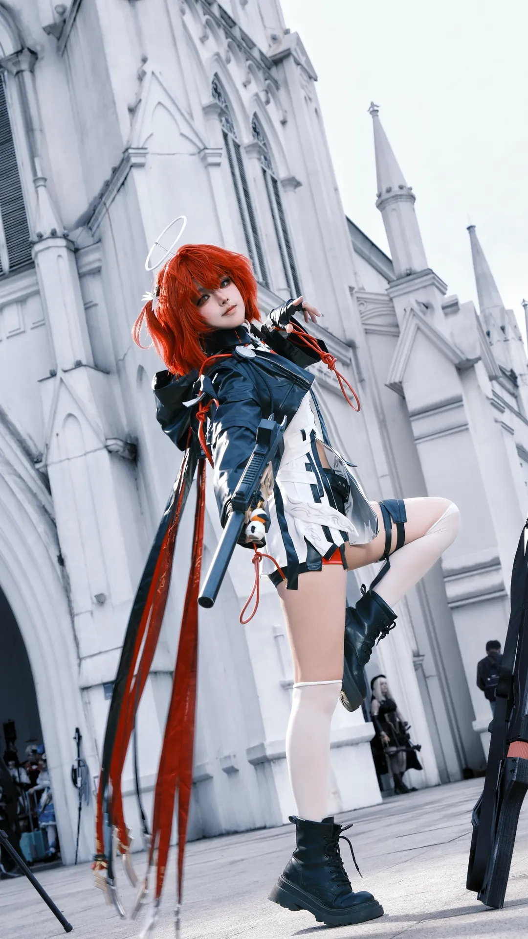 明日方舟, cosplay摄影, 能天使cos, 战术风穿搭, 新约能天使