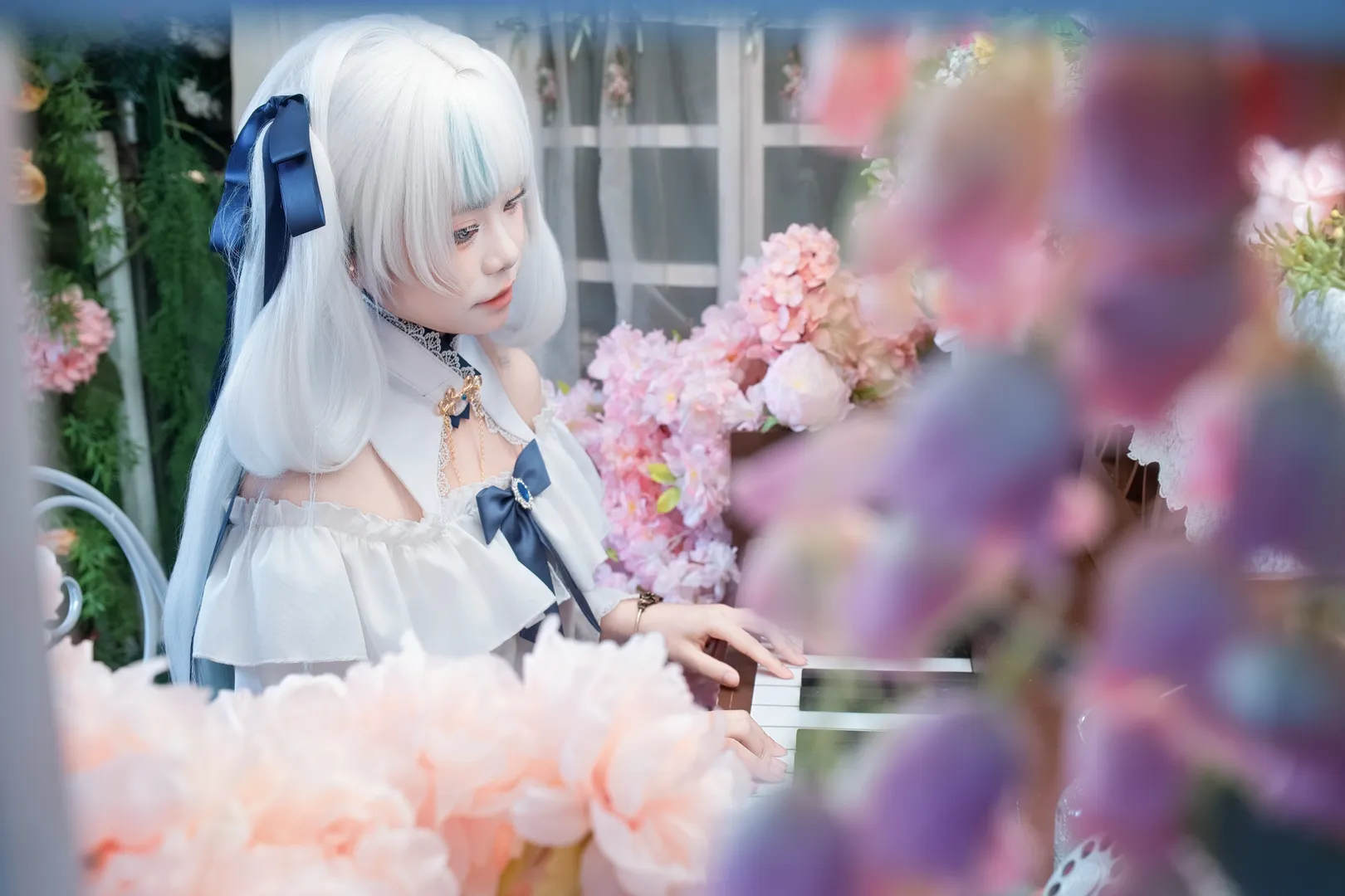 鸣潮, 今汐cos, cosplay摄影, 二次元外景, 花房布景 - 第3张