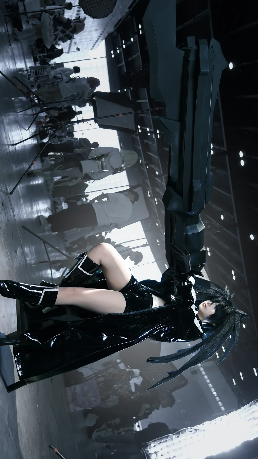 cosplay, 漫展返图, 黑岩射手cos, BLACK★ROCK SHOOTER, 漆皮风衣 - 第2张