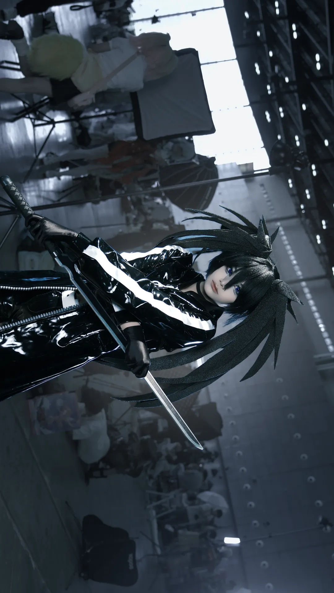 cosplay, 漫展返图, 黑岩射手cos, BLACK★ROCK SHOOTER, 漆皮风衣 - 第4张