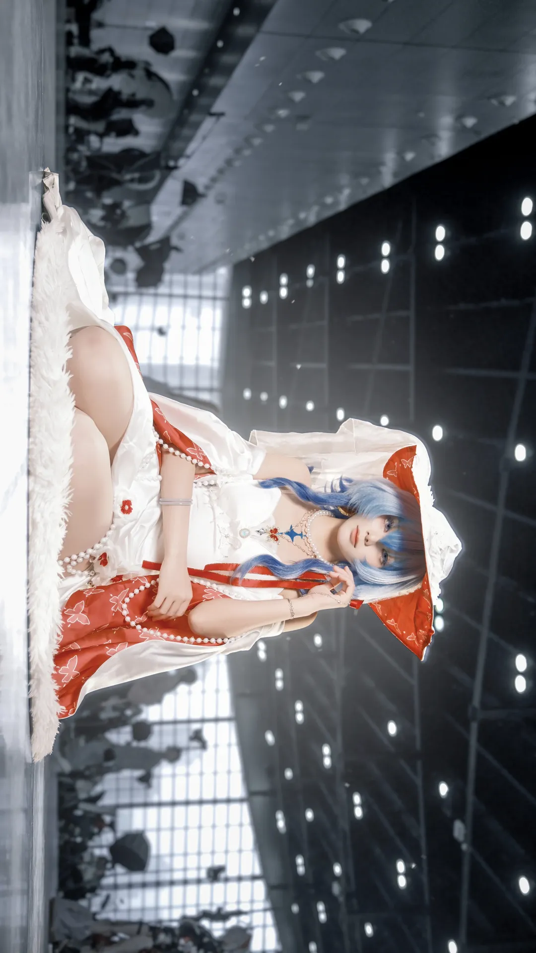 Wuthering Waves, The Shorekeeper cosplay, Cosplay photography, Anime-style fashion, KFC collaboration