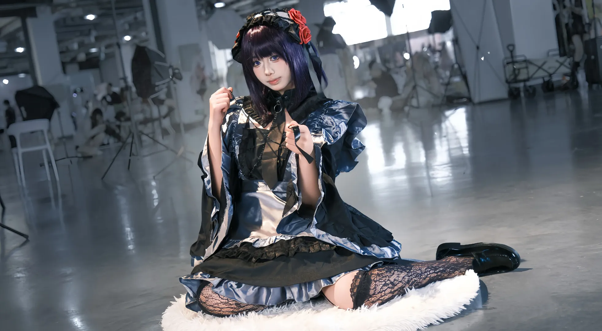 漫展返图, 二次元cosplay, 更衣人偶坠入爱河, 黑江雫cos, 哥特女仆 - 第4张