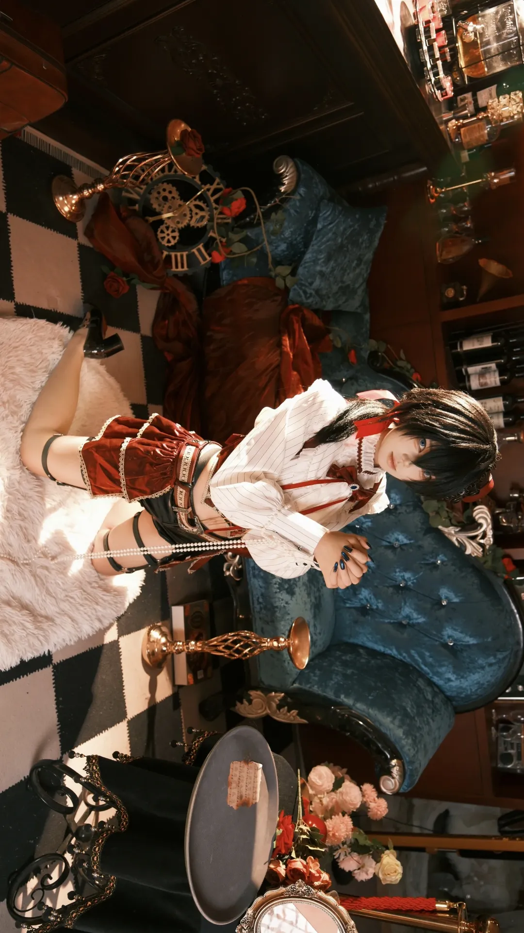 Anime cosplay, Fate/Grand Order, Vintage Gothic style, Misa Ikezaki cosplay, Velvet clothing - Image 1