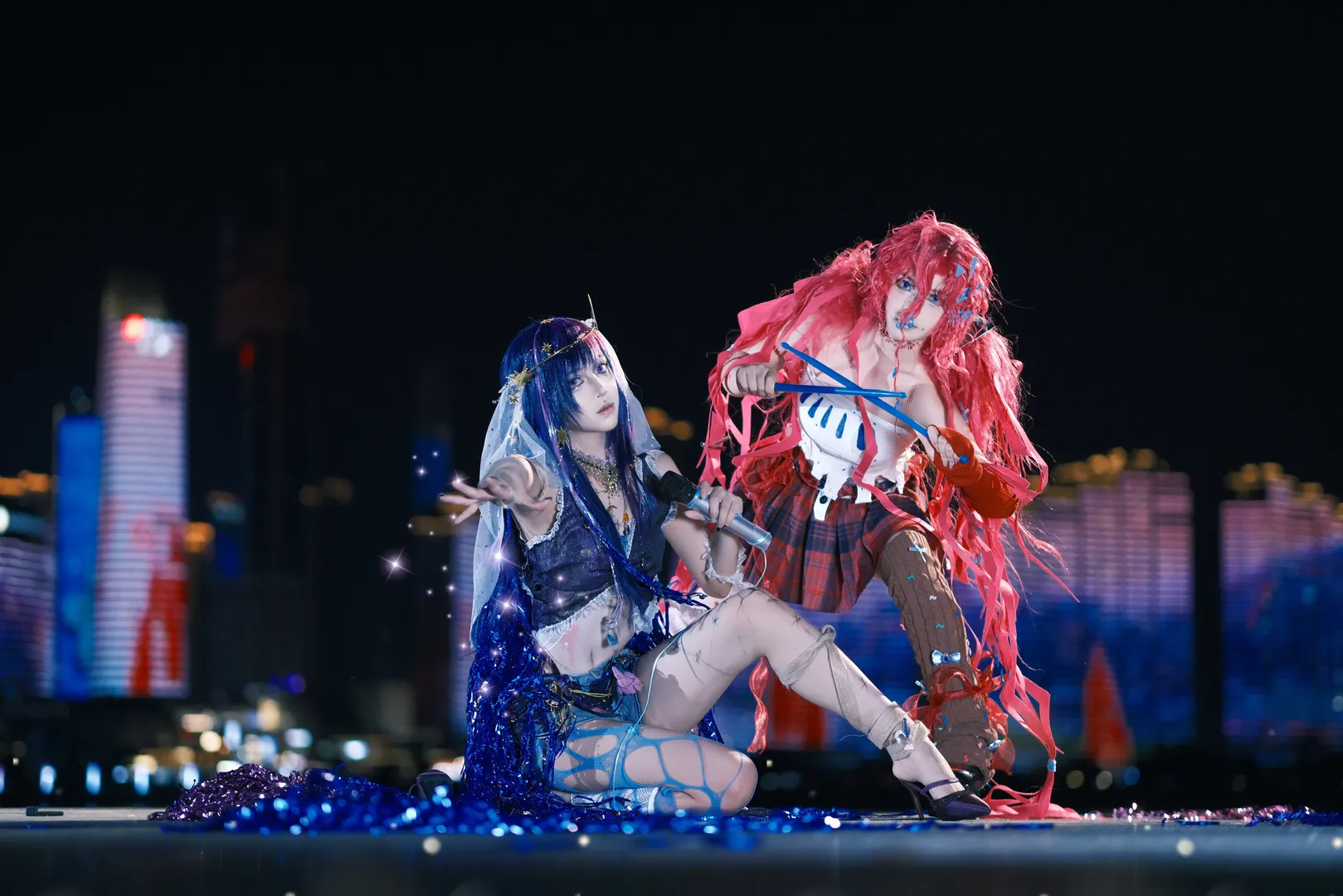 小马宝莉, 亚文化穿搭, 碧琪cos, 暮光闪闪cos, 夜景cos摄影 - 第4张