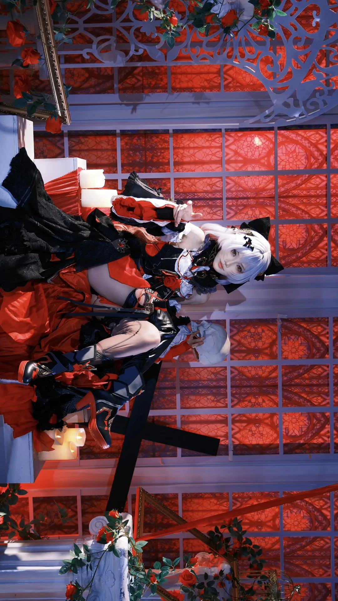 崩坏三, 二次元cos, 哥特风cosplay, 大月下cos, 棚拍写真 - 第1张