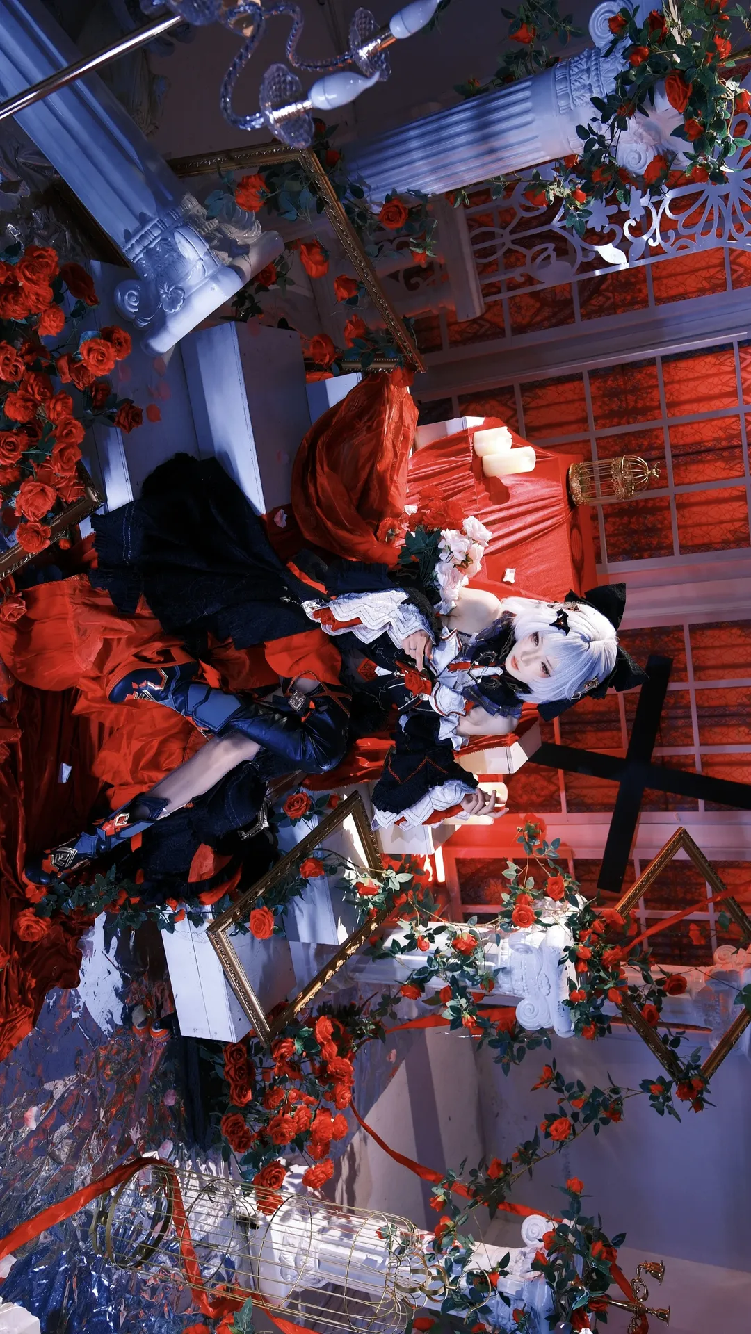 崩坏三, 二次元cos, 哥特风cosplay, 大月下cos, 棚拍写真