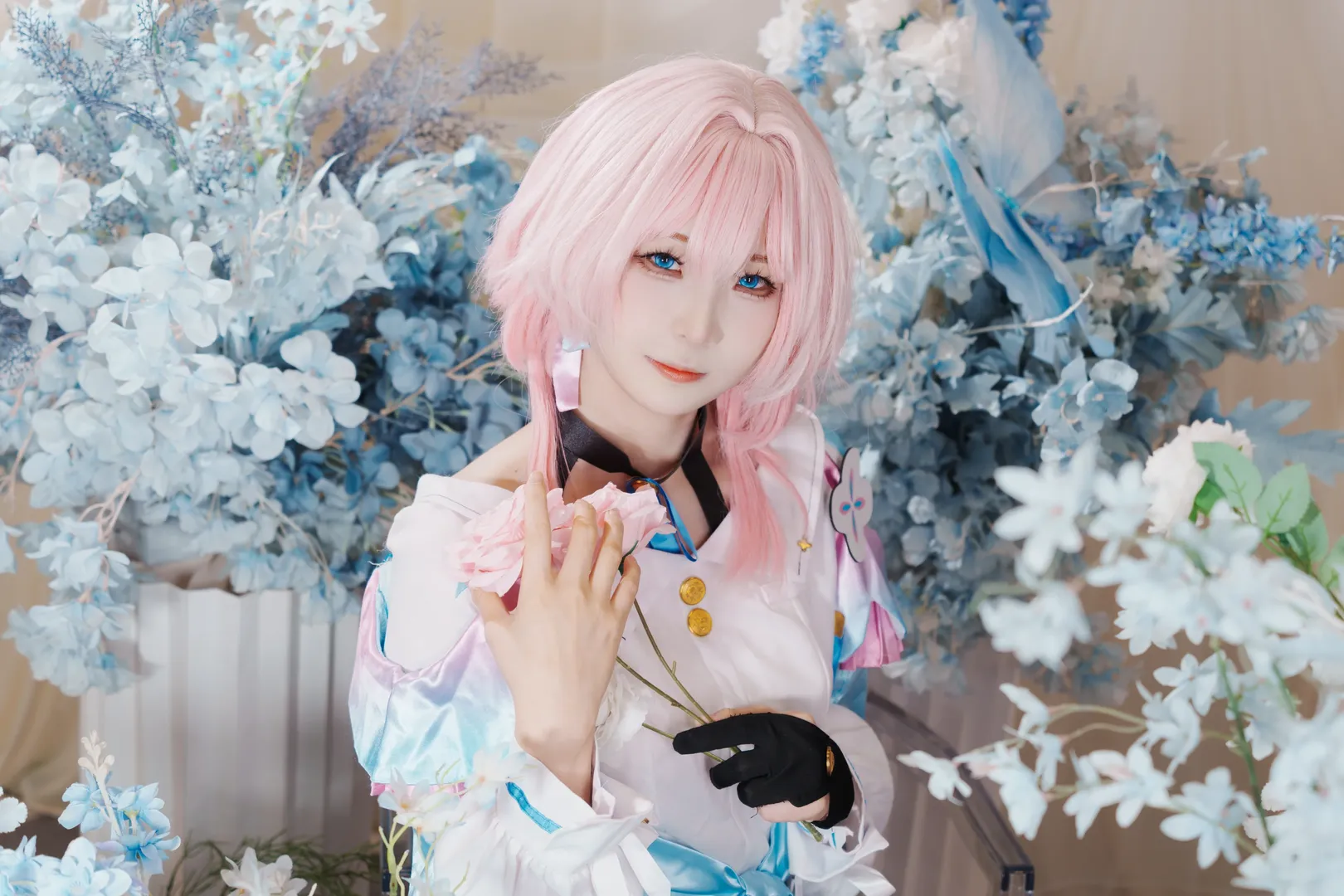 崩坏星穹铁道, 三月七cos, cosplay摄影, 地王广场, 粉色假发造型