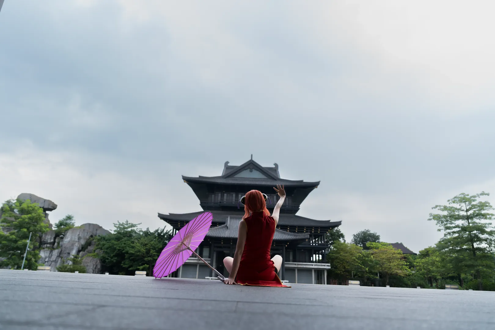 cosplay摄影, 神乐cos, 二次元外景, 银魂, 中式建筑 - 第2张