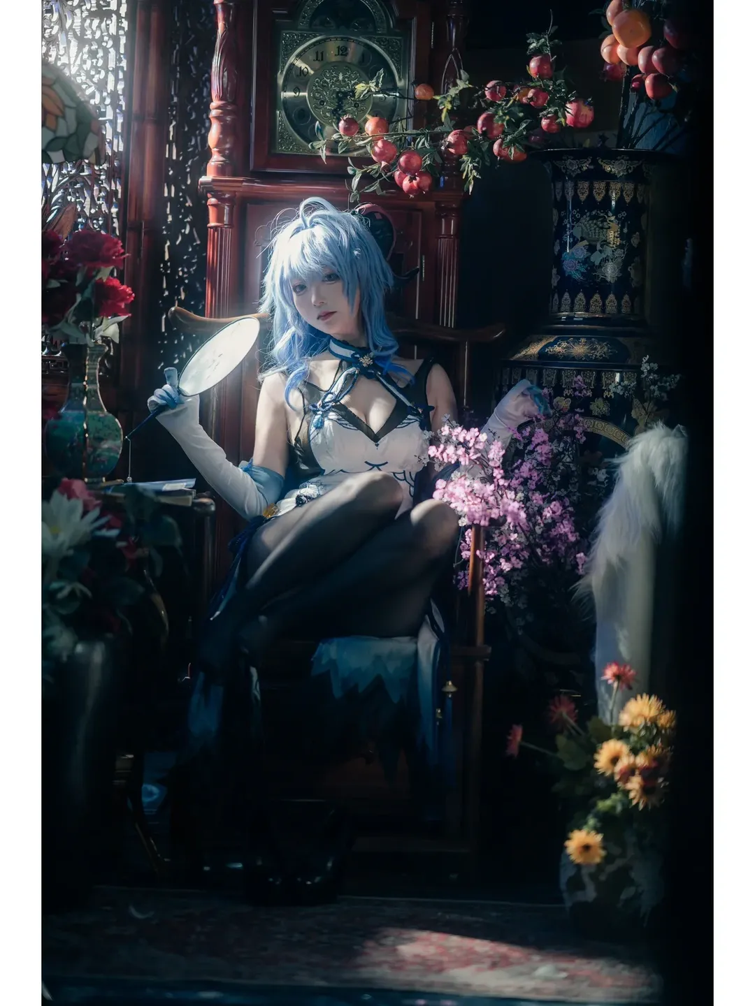 Genshin Impact, Ganyu Cosplay, Blue and white porcelain cheongsam, Chengdu photoshoot request, Chinese style photography - Image 10