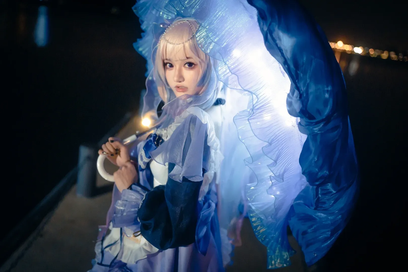 原神, 人像摄影, 心海cos, 夜景写真, 自制道具 - 第6张