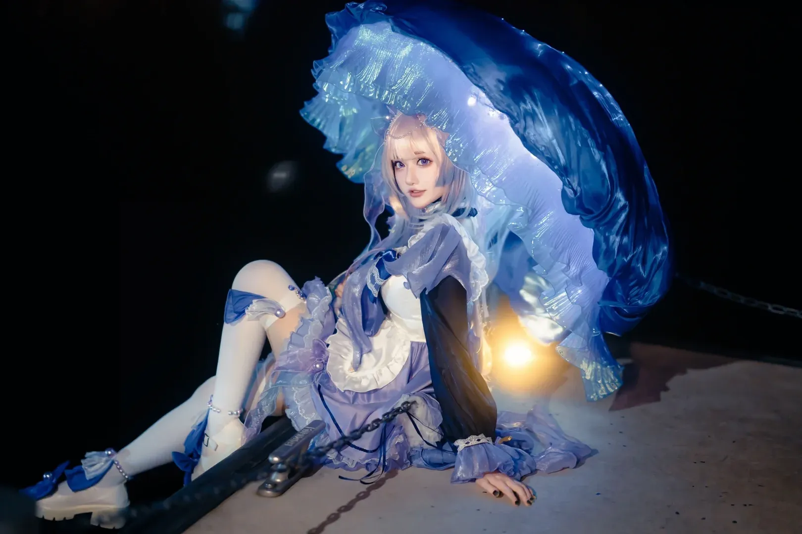 原神, 人像摄影, 心海cos, 夜景写真, 自制道具 - 第9张