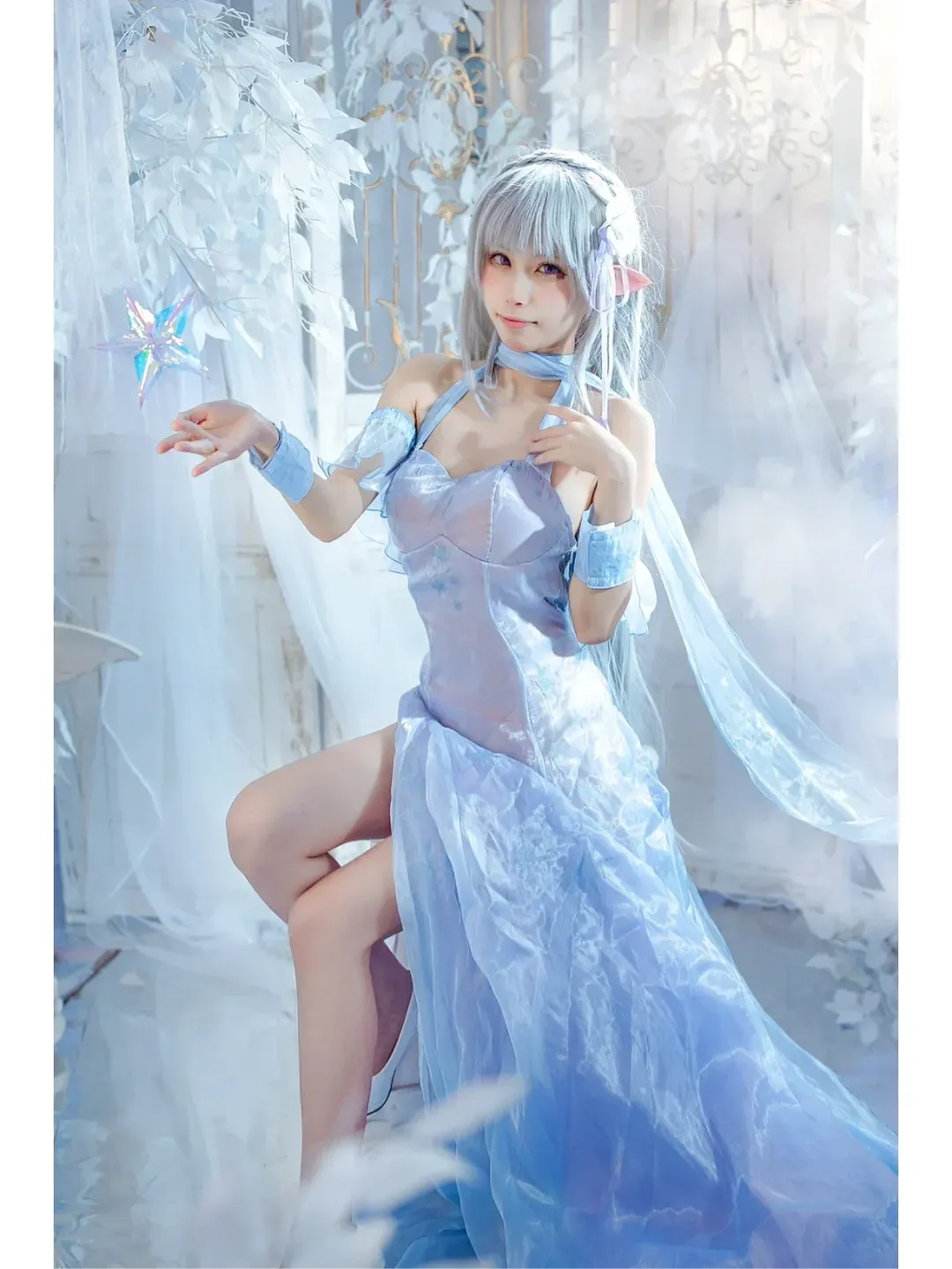 Re:ゼロから始める異世界生活, エミリア コスプレ, エルフ コスプレ, 氷晶ドレス, 氷雪の夢幻 - 1枚目