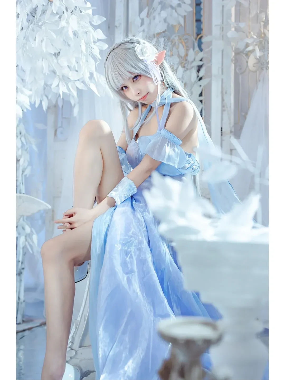 Re:ゼロから始める異世界生活, エミリア コスプレ, エルフ コスプレ, 氷晶ドレス, 氷雪の夢幻 - 4枚目