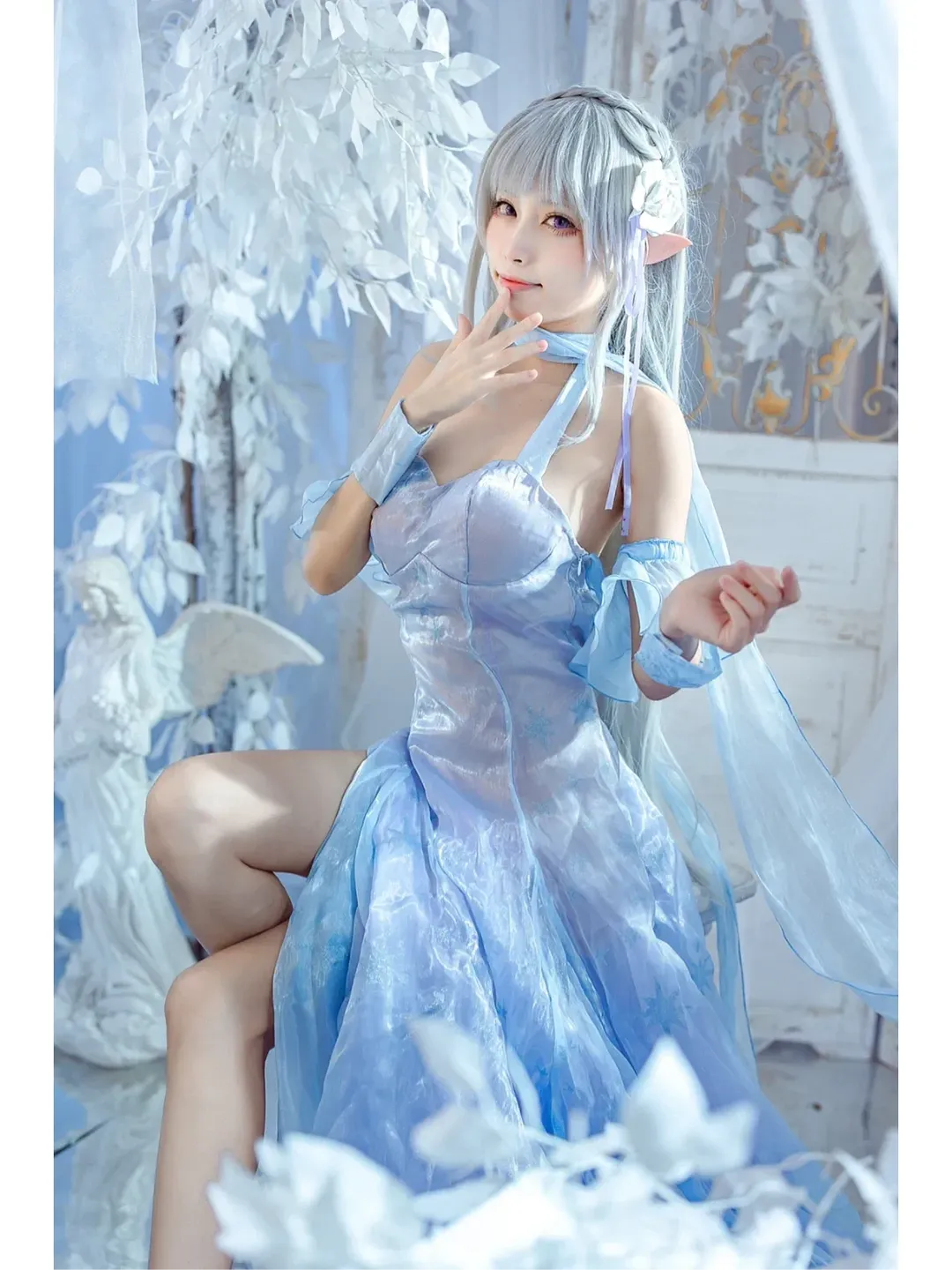 Re:ゼロから始める異世界生活, エミリア コスプレ, エルフ コスプレ, 氷晶ドレス, 氷雪の夢幻 - 5枚目
