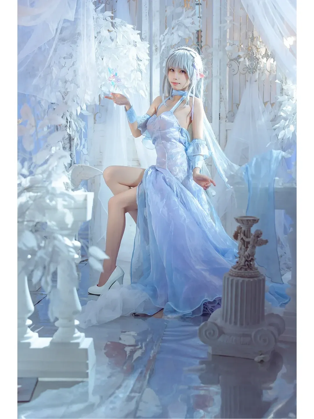 从零开始的异世界生活, 艾米莉亚cos, 精灵cosplay, 冰晶礼服, 冰雪梦幻