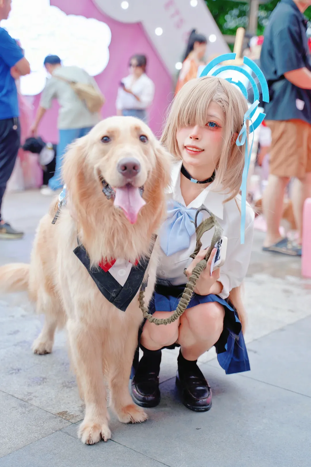漫展返图, 碧蓝档案, 二次元cosplay, 明日奈cos, 金毛犬 - 第1张