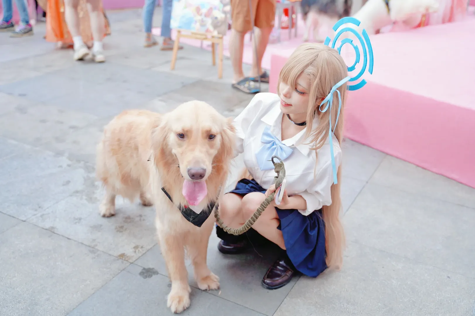 漫展返图, 碧蓝档案, 二次元cosplay, 明日奈cos, 金毛犬 - 第3张