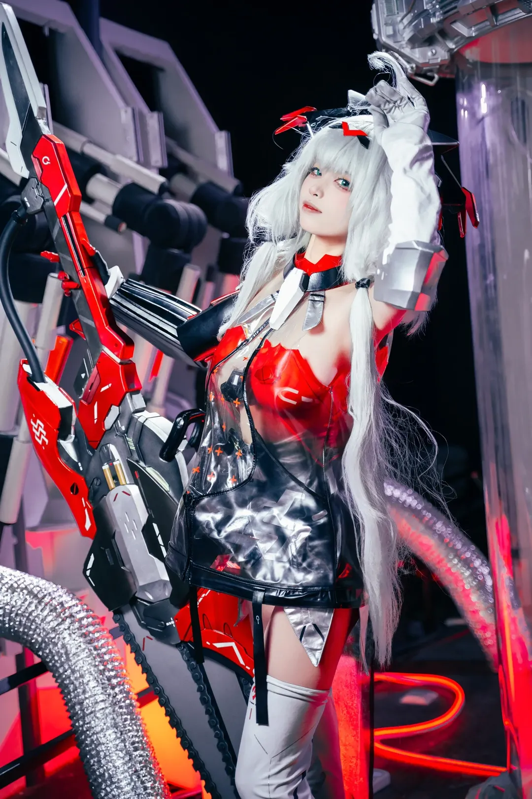 機械少女, 銀髮cosplay, 賽博朋克攝影, 交錯戰線cos, 科幻角色扮演 - 第2張