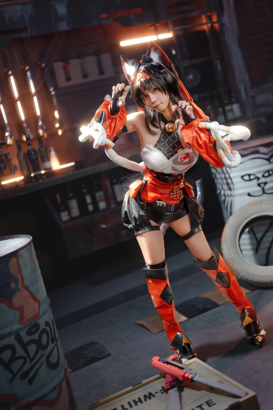 绝区零, 二次元cosplay, 猫宫又奈cos, 降噪测试, 机车朋克风 - 第1张