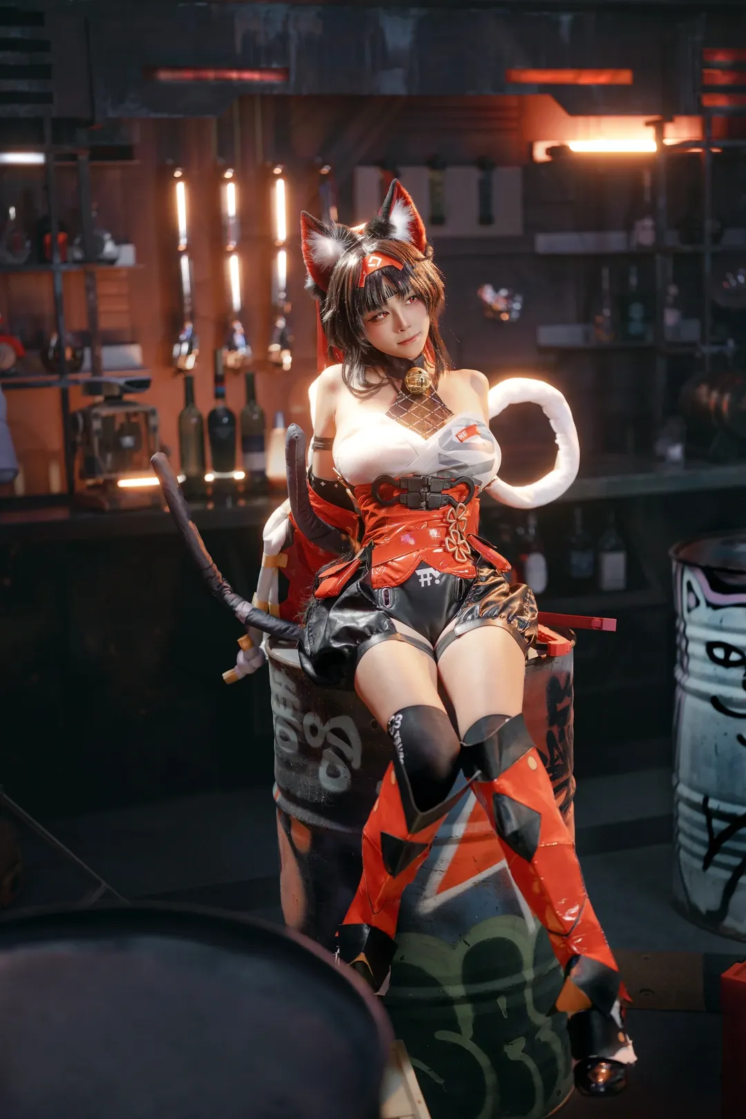 绝区零, 二次元cosplay, 猫宫又奈cos, 降噪测试, 机车朋克风 - 第4张