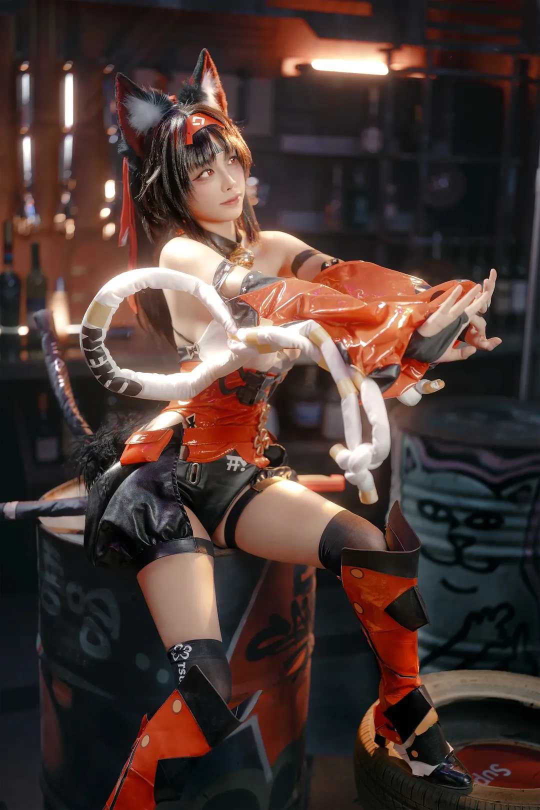 绝区零, 二次元cosplay, 猫宫又奈cos, 降噪测试, 机车朋克风 - 第5张