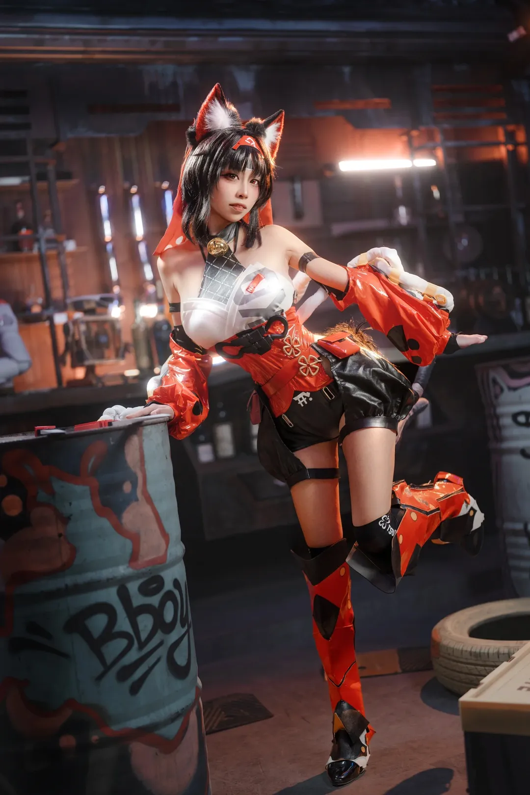 绝区零, 二次元cosplay, 猫宫又奈cos, 降噪测试, 机车朋克风 - 第6张
