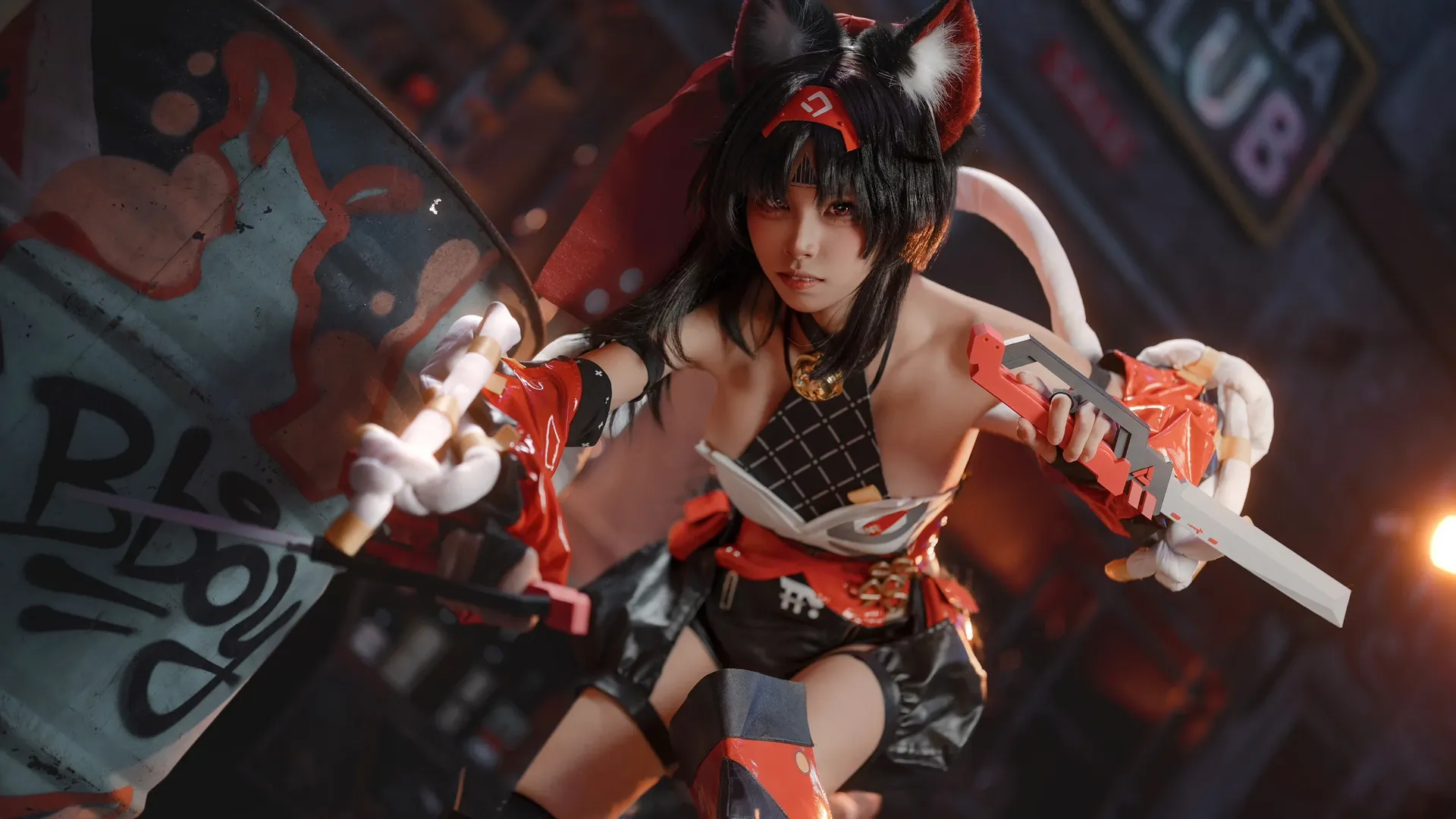 绝区零, 二次元摄影, 兽耳少女, 赛博朋克cosplay, 猫宫又奈cos - 第1张