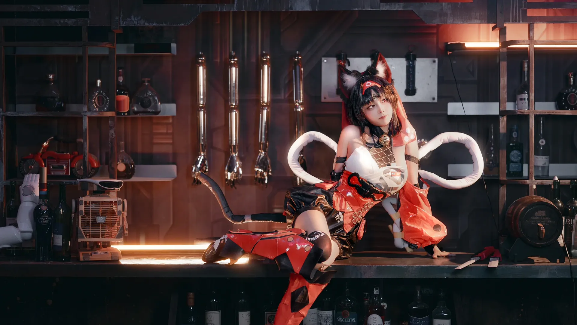 绝区零, 二次元摄影, 兽耳少女, 赛博朋克cosplay, 猫宫又奈cos