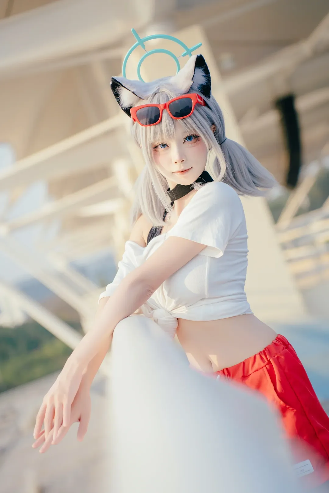 碧蓝档案, 砂狼白子cos, cosplay分享, 运动风穿搭, 必胜客联动 - 第2张