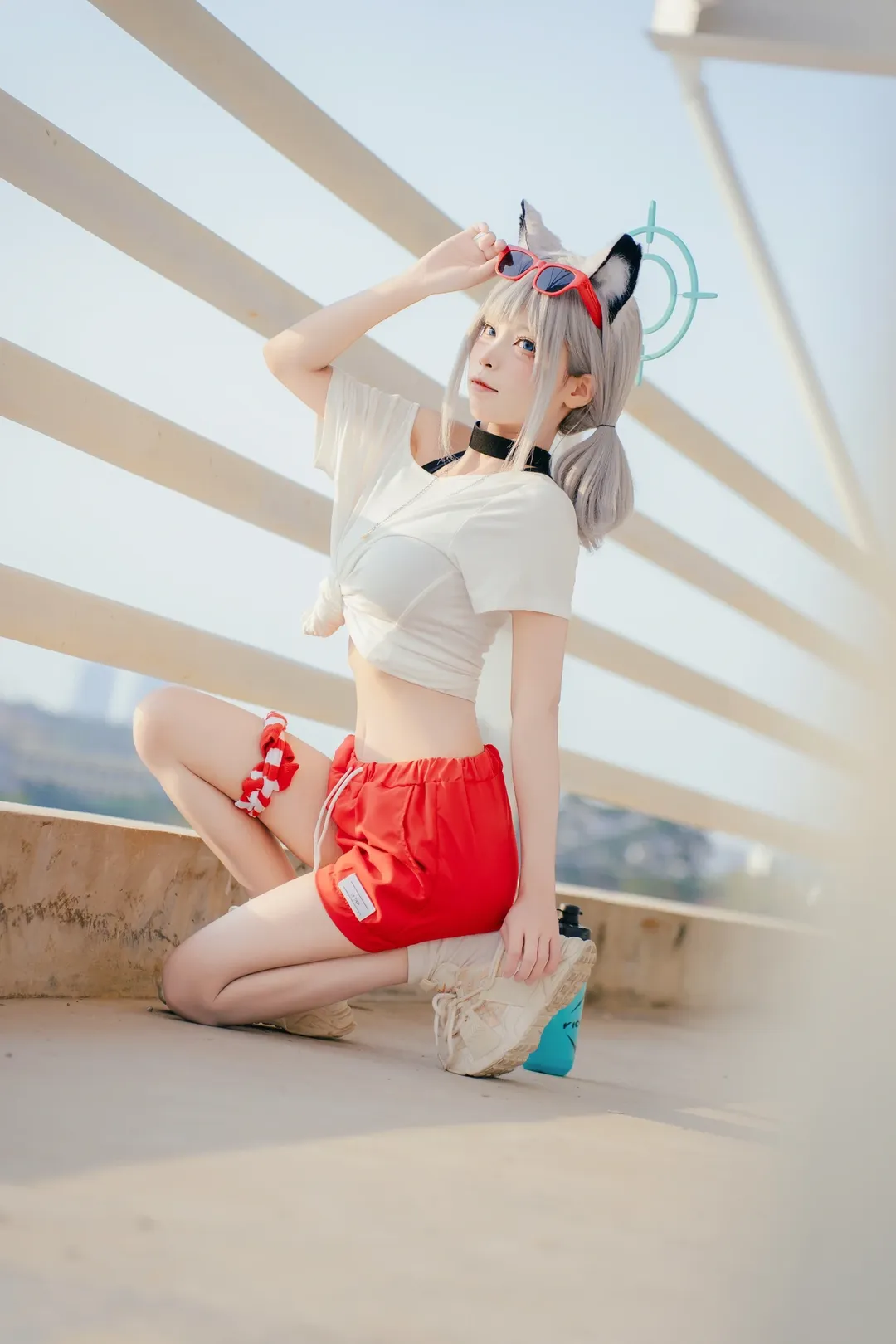 碧蓝档案, 砂狼白子cos, cosplay分享, 运动风穿搭, 必胜客联动 - 第3张