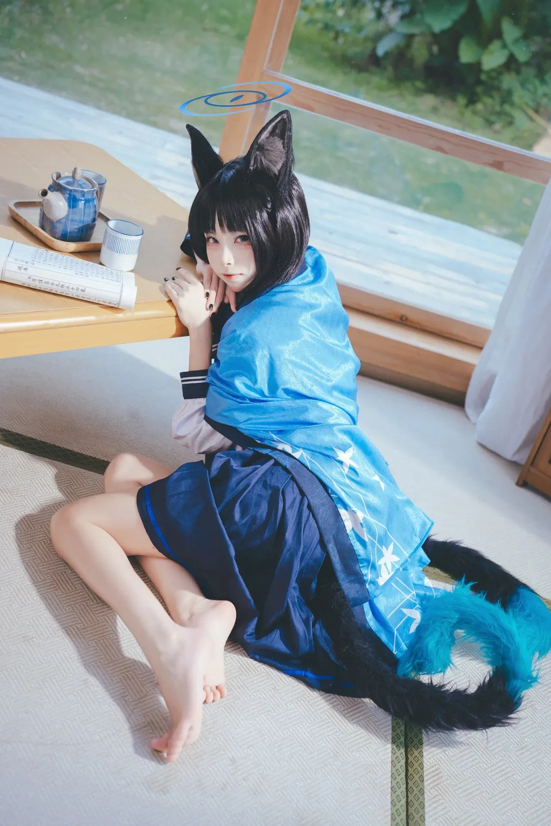 ブルーアーカイブ, 和風撮影, 桐生キキョウ コスプレ, コスプレ日常, 獣耳娘