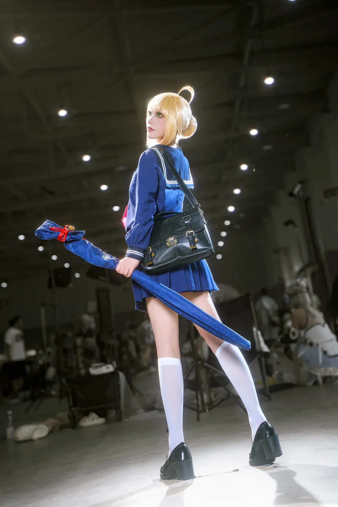 漫展返图, Fate, cosplay场照, 阿尔托莉雅潘德拉贡cos, JK水手服 - 第2张