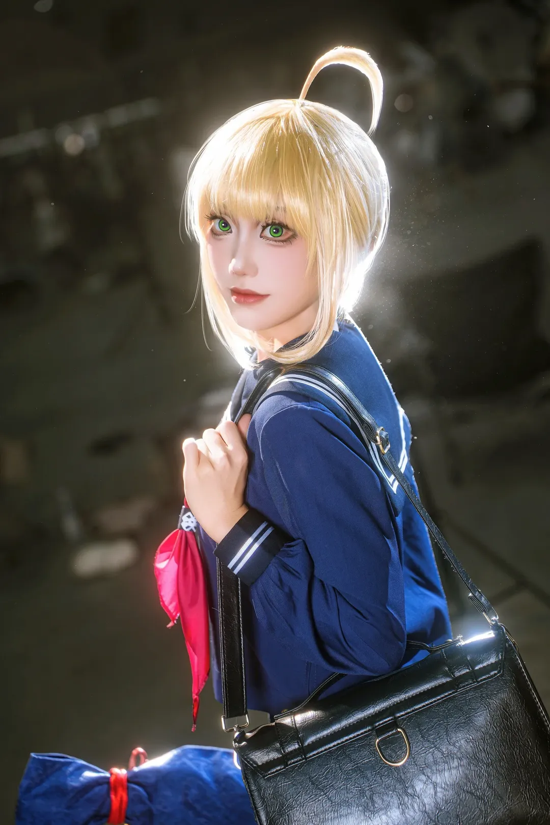 漫展返图, Fate, cosplay场照, 阿尔托莉雅潘德拉贡cos, JK水手服 - 第4张