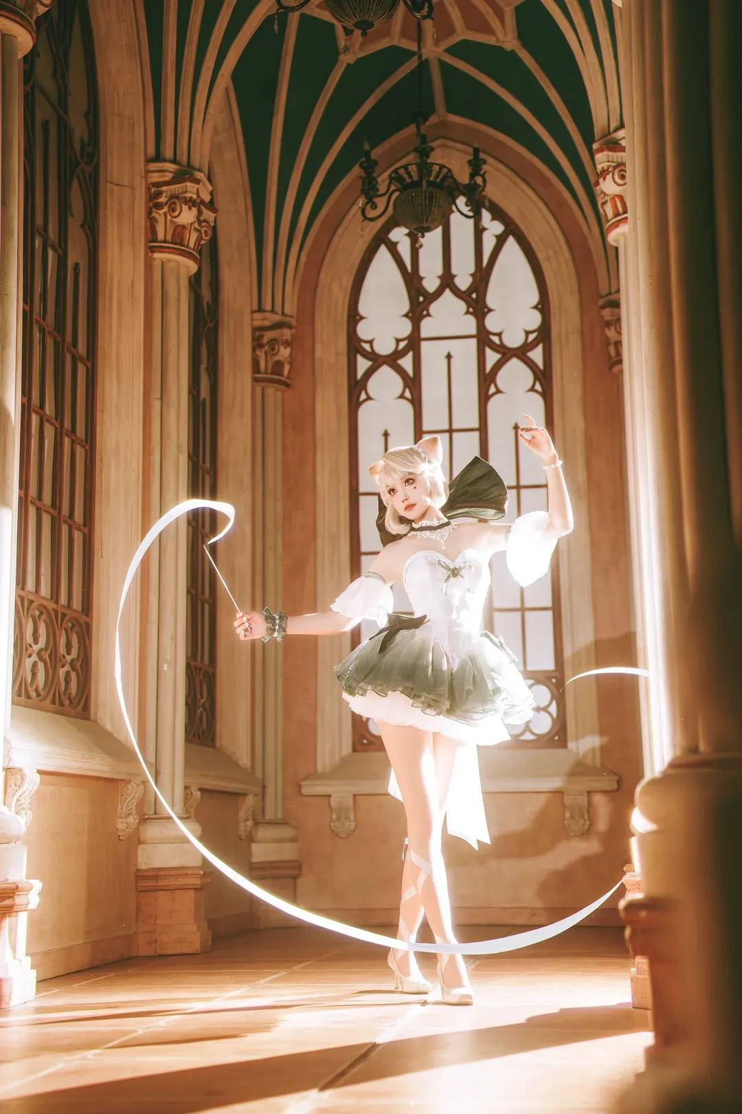 原神, 琳妮特cos, cosplay正片, 芭蕾猫猫, 光绘摄影