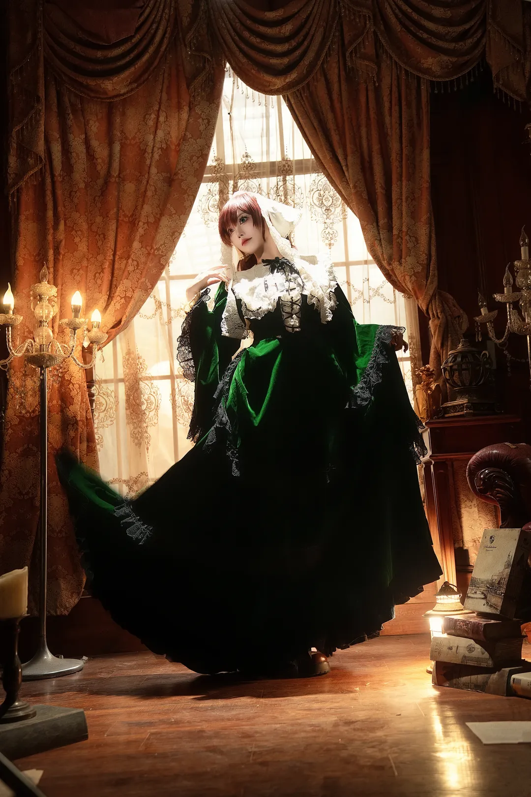 复古摄影, 蔷薇少女, 哥特洛丽塔, 翠星石cos, 翠星石cosplay