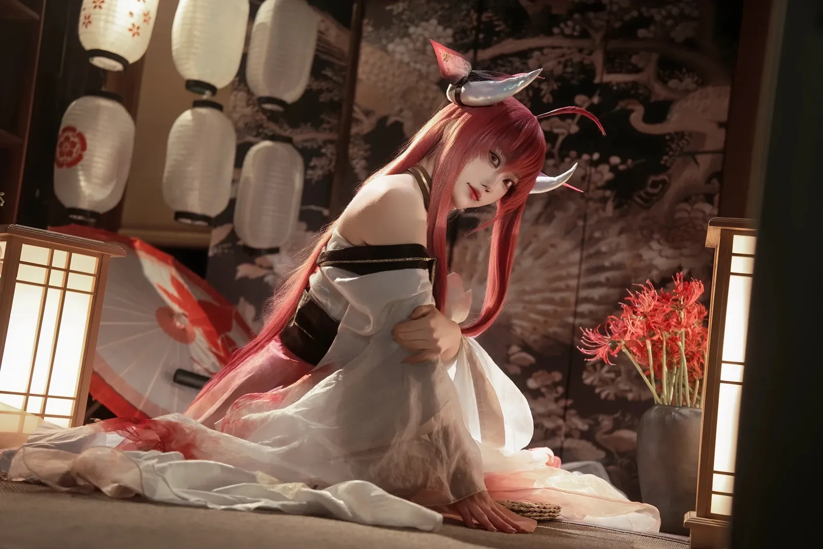 和风cosplay, 二次元写真, 红发cos, 约会大作战, 五河琴里cos - 第2张