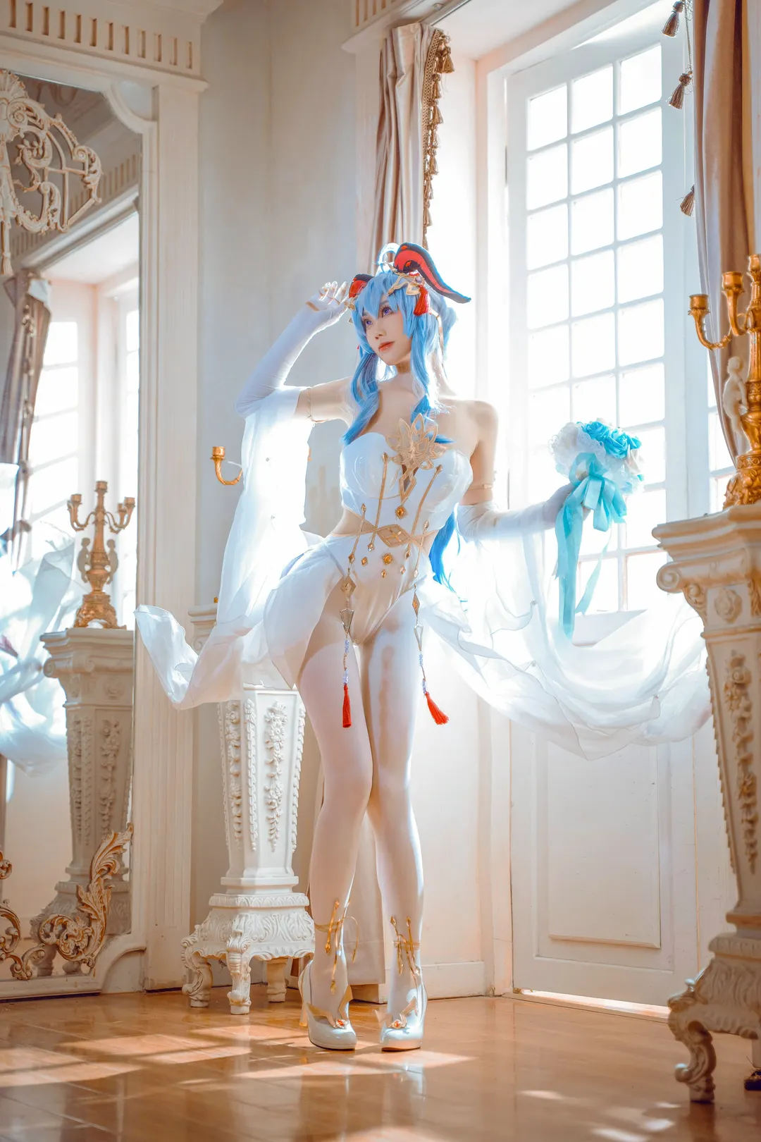 原神, 甘雨cos, cosplay摄影, 二次元穿搭, 甘雨花嫁