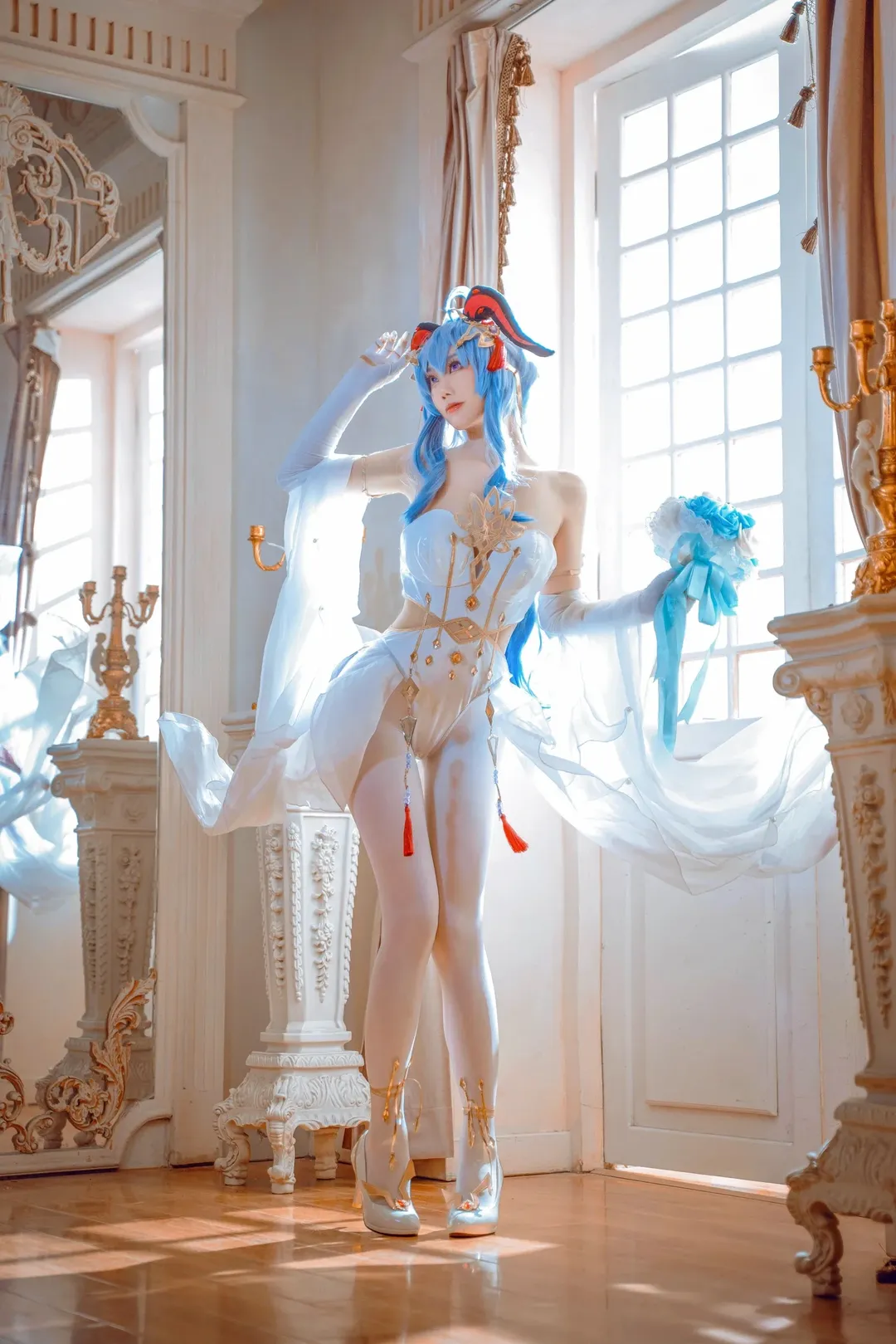 原神, 甘雨cos, cosplay摄影, 二次元穿搭, 甘雨花嫁 - 第2张