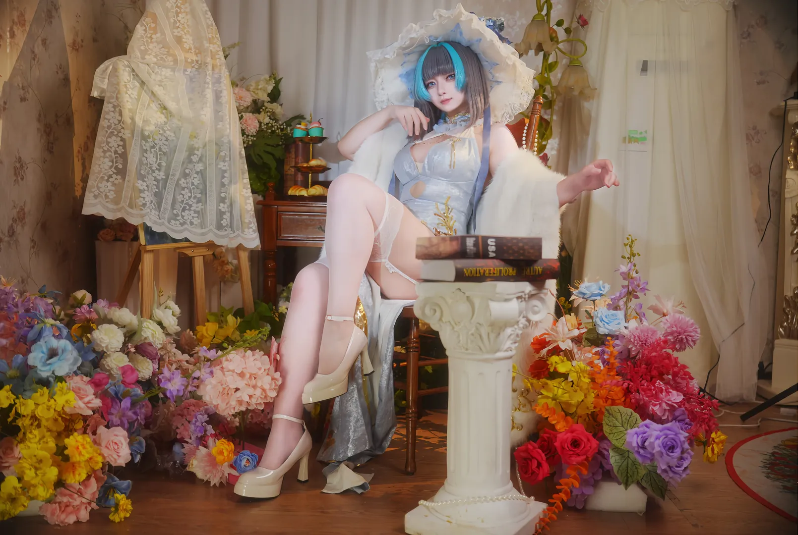 柴郡cos, 碧蓝航线, 二次元cos, 旗袍cosplay, 复古写真 - 第2张