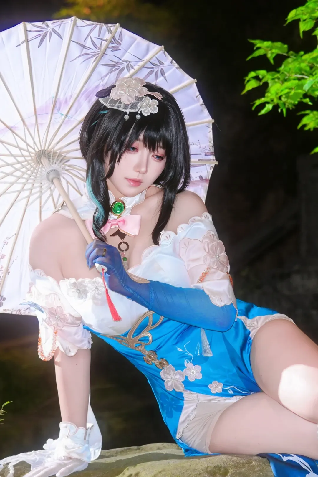 角色扮演, 崩坏星穹铁道, 阮梅cos, 夜景人像, 油纸伞 - 第1张